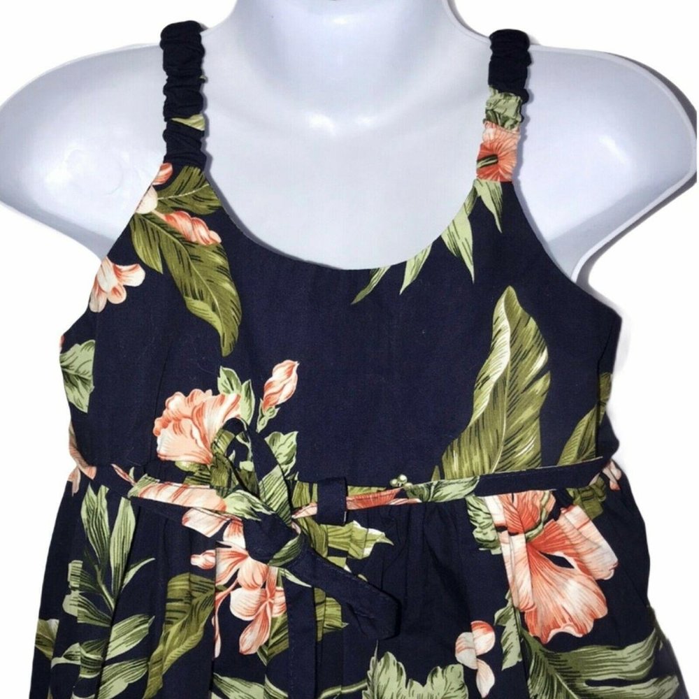 Ky's Floral Plumeria Hawaiian Sleeveless Top 4 - Picture 7 of 8